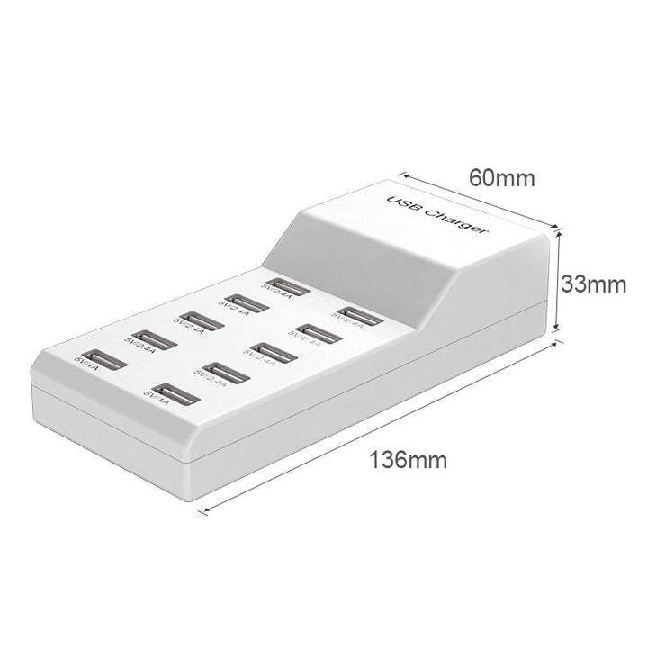 USB multi port mobile phone charger