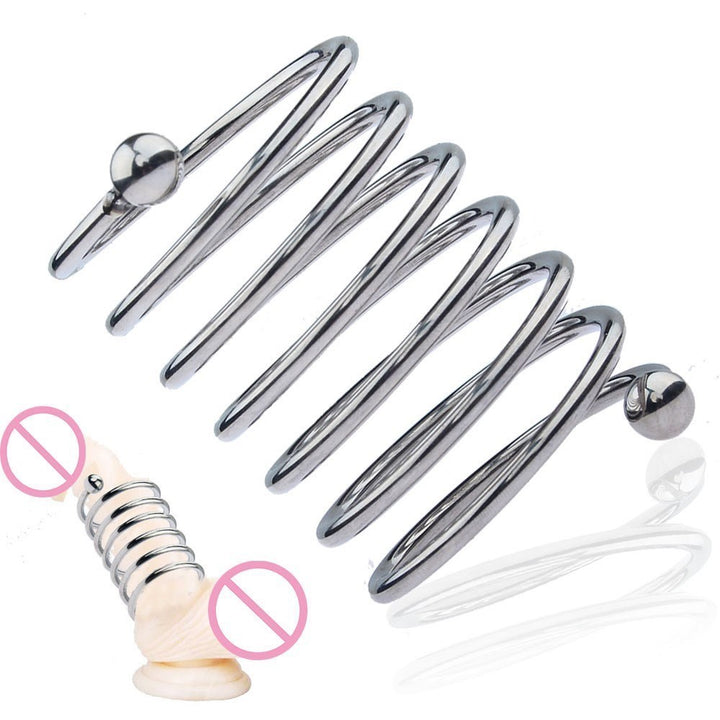 Stainless Dildo Ring Wave Thread Cock Rings
