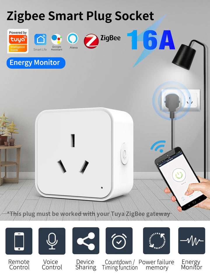 Zigbee Smart Socket AU Plug Adapter