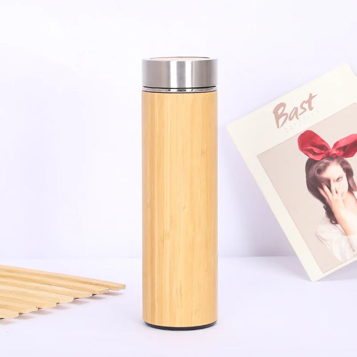 Double Wall Bamboo Insulated Thermos