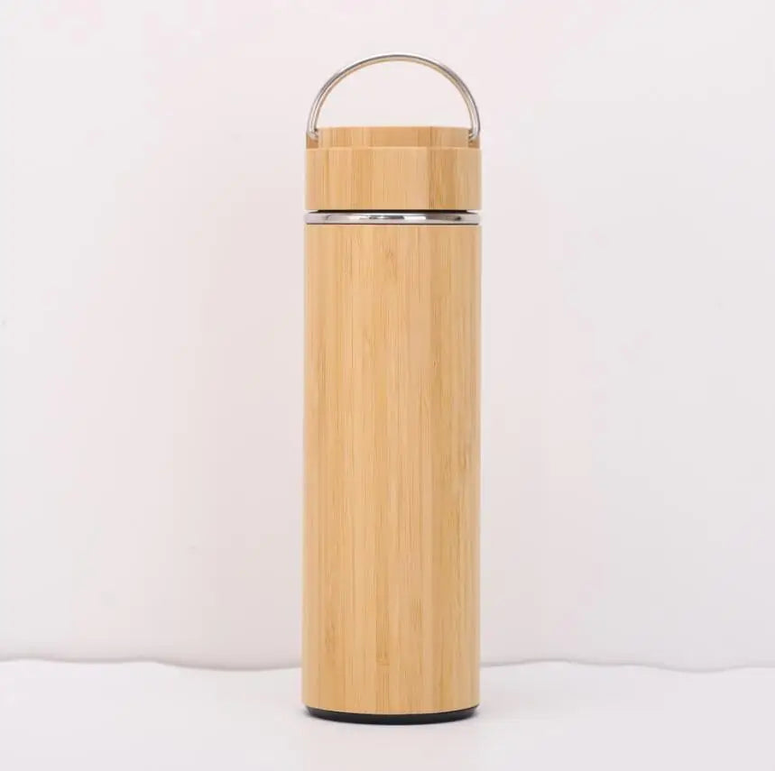 Double Wall Bamboo Insulated Thermos