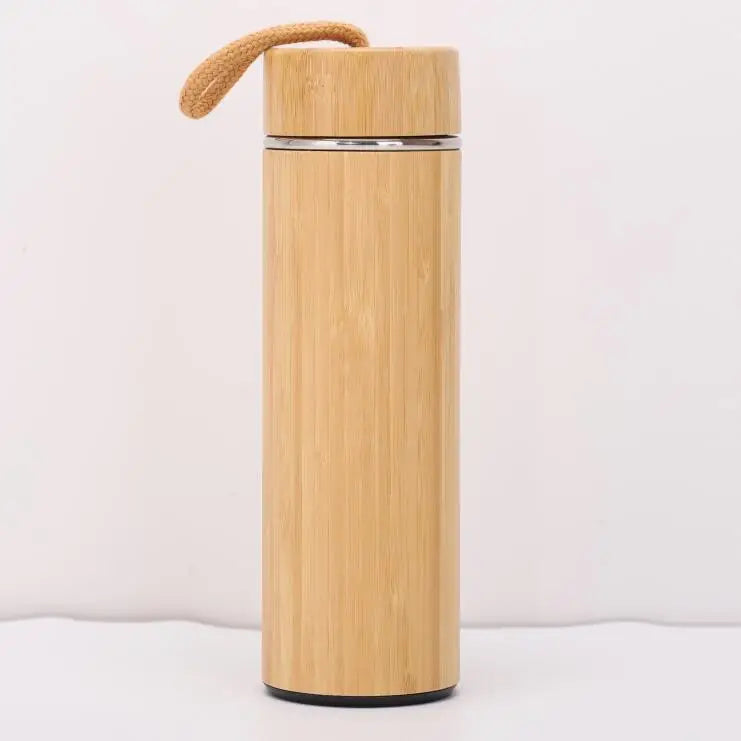Double Wall Bamboo Insulated Thermos