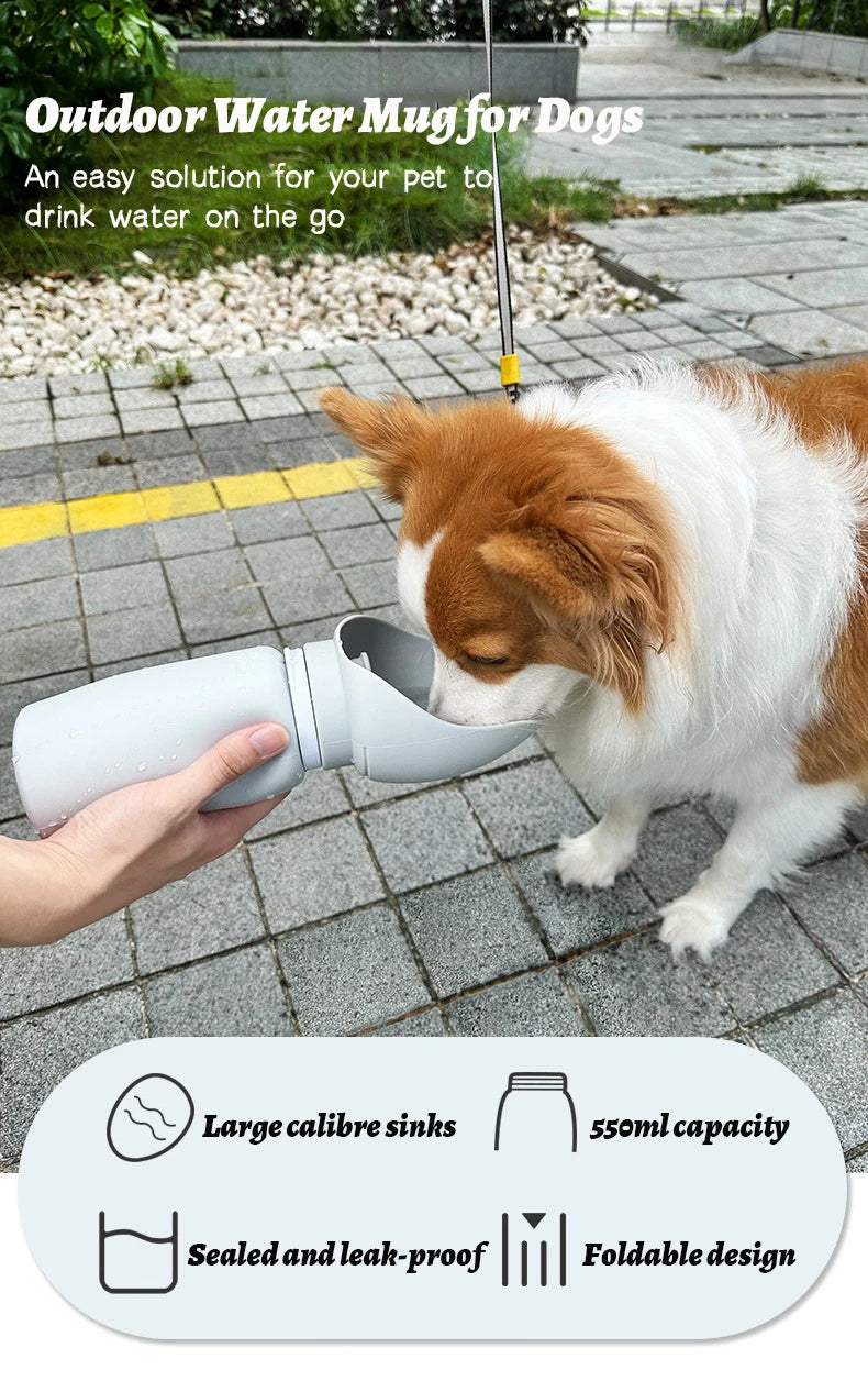 550ml Folding Pet Outdoor Walking Mug