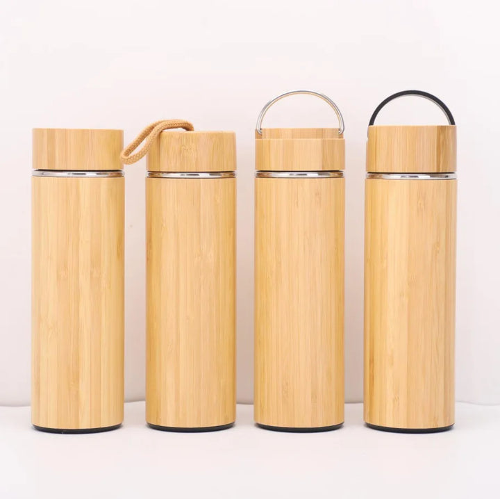 Double Wall Bamboo Insulated Thermos