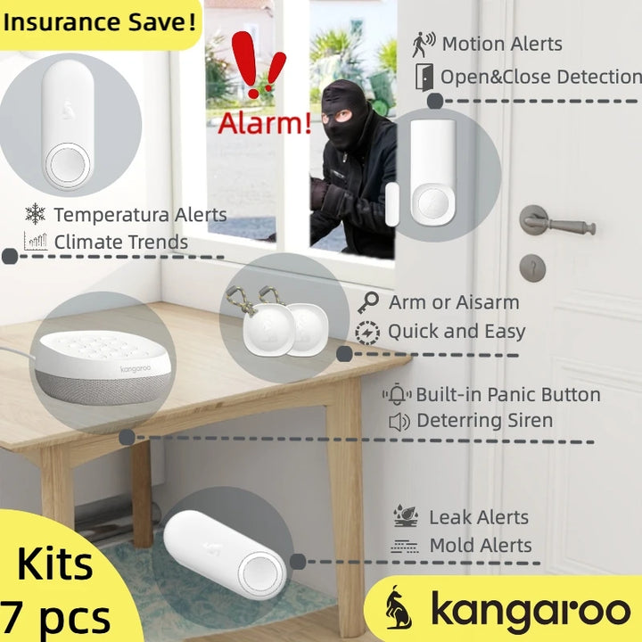 7pcs WiFi smart home alarm system set