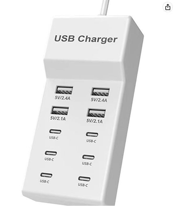 USB multi port mobile phone charger